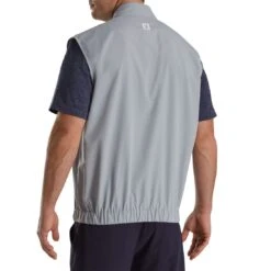 FootJoy Half Zip Windshirt Vest 9 FootJoy Half Zip Windshirt Vest -Pum Golf Club Shop footjoy half zip windshirt vest grey back itempicture
