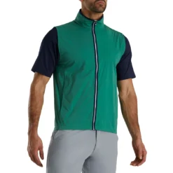 FootJoy HydroKnit Vest -Pum Golf Club Shop footjoy hydroknit vest evergreen navy front itempicture