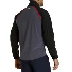 FootJoy HydroTour Rain Jacket -Pum Golf Club Shop footjoy hydrotour rain jacket black charcoal red back itempicture