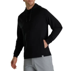 FootJoy Lightweight Hoodie -Pum Golf Club Shop footjoy lightweight hoodie black front itempicture