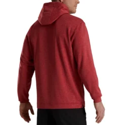 FootJoy Lightweight Hoodie -Pum Golf Club Shop footjoy lightweight hoodie heather crimson back itempicture