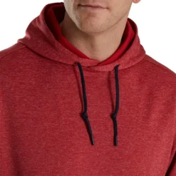 FootJoy Lightweight Hoodie -Pum Golf Club Shop footjoy lightweight hoodie heather crimson detail itempicture