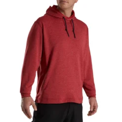 FootJoy Lightweight Hoodie -Pum Golf Club Shop footjoy lightweight hoodie heather crimson front itempicture