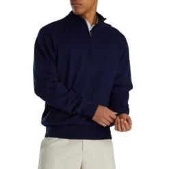 FootJoy Performance Lined Merino Sweater -Pum Golf Club Shop footjoy performance lined merino sweater navy itempicture