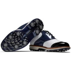 FootJoy Premiere Series Wilcox Golf Shoes Navy/White -Pum Golf Club Shop footjoy premiere series wilcox golf shoes navy white 54323 pair itempicture