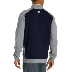 FootJoy Tech Sweater -Pum Golf Club Shop footjoy tech sweater navy heather grey back itempicture