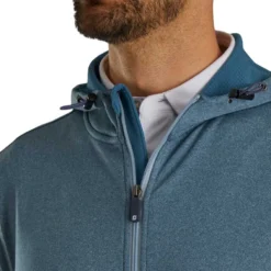 FootJoy ThermoSeries Full Zip Hoodie 9 FootJoy ThermoSeries Full Zip Hoodie -Pum Golf Club Shop footjoy thermoseries full zip hoodie slate detail itempicture