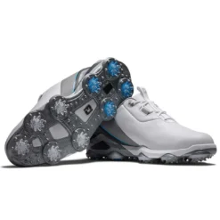 FootJoy Tour Alpha Golf Shoes White/Grey/Blue -Pum Golf Club Shop footjoy tour alpha golf shoes white grey blue combo itempicture
