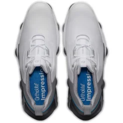 FootJoy Tour Alpha Golf Shoes White/Grey/Blue -Pum Golf Club Shop footjoy tour alpha golf shoes white grey blue top itempicture