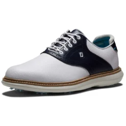 FootJoy Traditions SL Golf Shoes White/Navy -Pum Golf Club Shop footjoy traditions sl golf shoes white navy 57899 toe itempicture