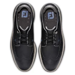 FootJoy Traditions Wing Tip Golf Shoes Black/Blue/Grey -Pum Golf Club Shop footjoy traditions wing tip golf shoes black blue grey top itempicture
