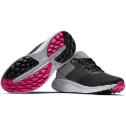 FootJoy Women's Flex Golf Shoes Black/Grey -Pum Golf Club Shop footjoy womens flex golf shoes black grey 95717 combo itempicture