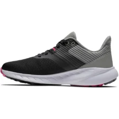 FootJoy Women's Flex Golf Shoes Black/Grey -Pum Golf Club Shop footjoy womens flex golf shoes black grey 95717 spine itempicture