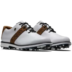 FootJoy Women's Premiere Series Golf Shoes White/Leopard -Pum Golf Club Shop footjoy womens premiere series golf shoes white leopard 99041 pair itempicture