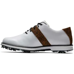 FootJoy Women's Premiere Series Golf Shoes White/Leopard -Pum Golf Club Shop footjoy womens premiere series golf shoes white leopard 99041 side itempicture