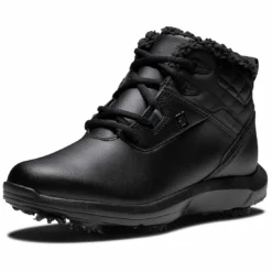 FootJoy Women's Stormwalker Golf Boots Black -Pum Golf Club Shop footjoy womens stormwalker golf boots 98831 black front itempicture
