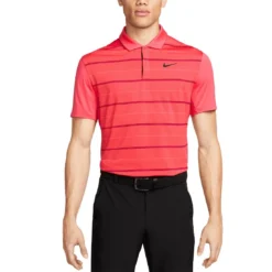 Nike Dri-FIT Tiger Woods Striped Polo -Pum Golf Club Shop nike dri fit tiger woods striped polo ember glow itempicture