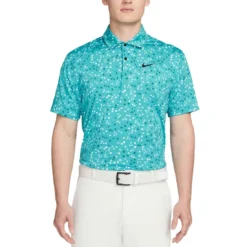 Nike Dri-FIT Tour Floral Polo -Pum Golf Club Shop nike dri fit tour floral polo teal nebula itempicture
