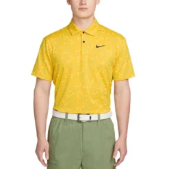 Nike Dri-FIT Tour Floral Polo -Pum Golf Club Shop nike dri fit tour floral polo vivid sulfur itempicture