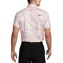 Nike Dri-FIT Tour Solar Floral Polo -Pum Golf Club Shop nike dri fit tour solar floral polo light soft pink back itempicture