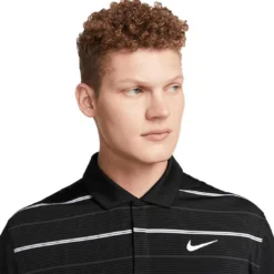 Nike Dri-FIT Tiger Woods Striped Polo -Pum Golf Club Shop nike dri fit tw striped polo black anthracite detail itempicture