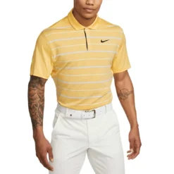 Nike Dri-FIT Tiger Woods Striped Polo -Pum Golf Club Shop nike dri fit tw striped polo topaz gold itempicture