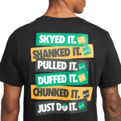 Nike Verbiage Golf Tee -Pum Golf Club Shop nike verbiage golf tee black detail back itempicture