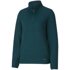 Puma Women's Cloudspun Quarter Zip Pullover 5 Puma Women's Cloudspun Quarter Zip Pullover -Pum Golf Club Shop puma 2021 womens cloudspun quarter zip pullover deep teal itempicture