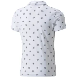 Puma Girls MATTR Hibiscus Polo -Pum Golf Club Shop puma 2022 girls mattr hibiscus polo white back itempicture