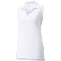 Puma Women's CLOUDSPUN Coast Sleeveless Polo -Pum Golf Club Shop puma 2022 womens cloudspun coast sleeveless polo white itempicture