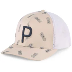 Puma Pineapples Trucker P Hat -Pum Golf Club Shop puma 2023 pineapples trucker p hat white pepper itempicture