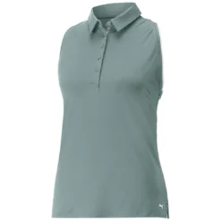 Puma Women's MATTR Peak Sleeveless Polo -Pum Golf Club Shop puma 2023 womens mattr peak sleeveless polo adriatic itempicture