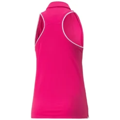 Puma Women's MATTR Peak Sleeveless Polo -Pum Golf Club Shop puma 2023 womens mattr peak sleeveless polo orchid shadow back itempicture