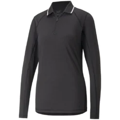 Puma Women's YOU-V Long Sleeve Polo -Pum Golf Club Shop puma 2023 womens you v long sleeve polo black itempicture