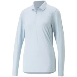 Puma Women's YOU-V Long Sleeve Polo -Pum Golf Club Shop puma 2023 womens you v long sleeve polo lucite itempicture