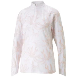 Puma Women's YOU-V Palm Quarter Zip 5 Puma Women's YOU-V Palm Quarter Zip -Pum Golf Club Shop puma 2023 womens you v palm quarter zip rose dust itempicture