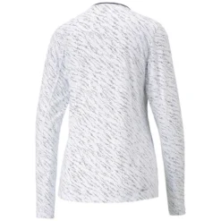 Puma Women's YOU-V Whitewater Long Sleeve Polo -Pum Golf Club Shop puma 2023 womens you v whitewater long sleeve polo white navy blazer back itempicture