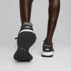 Puma Fusion Grip Golf Shoes Black/Silver/Quiet Shade -Pum Golf Club Shop puma fusion grip golf shoes black silver quiet shade 377527 02 mod2 itempicture