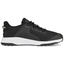 Puma Fusion Grip Golf Shoes Black/Silver/Quiet Shade -Pum Golf Club Shop puma fusion grip golf shoes black silver quiet shade 377527 02 profile2 itempicture