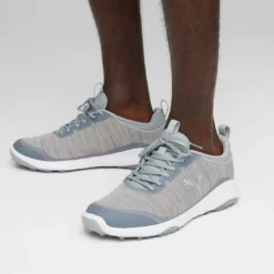Puma Fusion Pro Golf Shoes Quarry/Silver -Pum Golf Club Shop puma fusion pro golf shoes quarry silver 377041 04 mod1 itempicture
