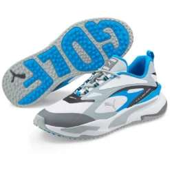 Puma GS-Fast Golf Shoes White/Quarry/Ocean Dive -Pum Golf Club Shop puma gs fast golf shoes white quarry ocean dive pair itempicture