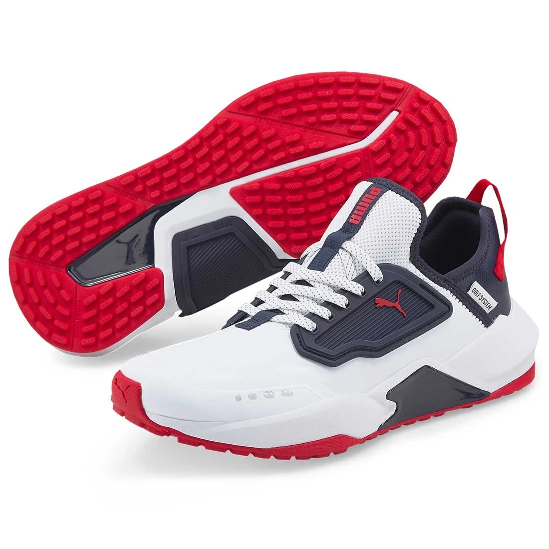 Puma GS.One Golf Shoes White/Navy Blazer/Ski Patrol 3 Puma GS.One Golf Shoes White/Navy Blazer/Ski Patrol - Image 3