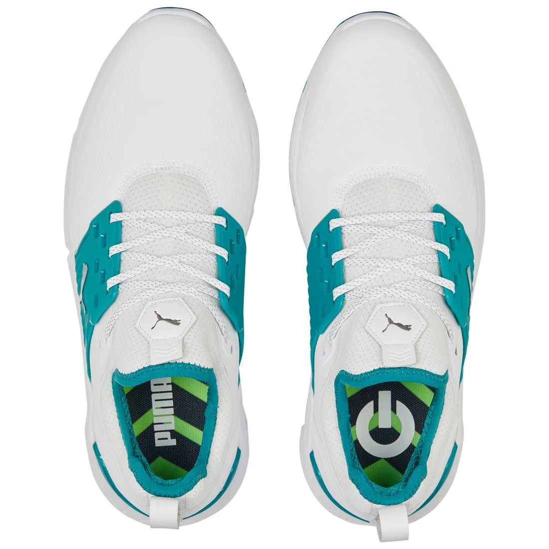 Puma Ignite Articulate Golf Shoes White/Silver/Green Lagoon 4 Puma Ignite Articulate Golf Shoes White/Silver/Green Lagoon - Image 4