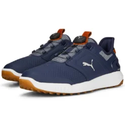 Puma Ignite Elevate Disc Golf Shoes Navy/Silver -Pum Golf Club Shop puma ignite elevate disc golf shoes navy silver 376080 05 pair itempicture