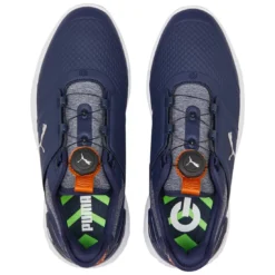 Puma Ignite Elevate Disc Golf Shoes Navy/Silver -Pum Golf Club Shop puma ignite elevate disc golf shoes navy silver 376080 05 top itempicture