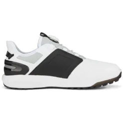 Puma Ignite Elevate Disc Golf Shoes White/Black/Silver -Pum Golf Club Shop puma ignite elevate disc golf shoes white black silver 376080 06 profile2 itempicture
