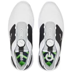 Puma Ignite Elevate Disc Golf Shoes White/Black/Silver -Pum Golf Club Shop puma ignite elevate disc golf shoes white black silver 376080 06 top itempicture