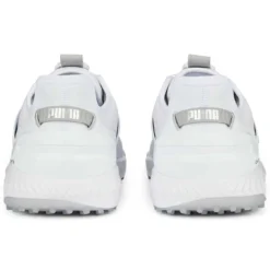 Puma Ignite Elevate Disc Golf Shoes White/Silver -Pum Golf Club Shop puma ignite elevate disc golf shoes white silver 376080 01 heel itempicture