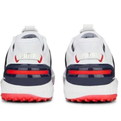 Puma Ignite Elevate Disc Golf Shoes White/Silver/Navy -Pum Golf Club Shop puma ignite elevate disc golf shoes white silver navy 376080 04 heel itempicture