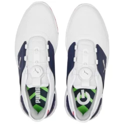 Puma Ignite Elevate Disc Golf Shoes White/Silver/Navy -Pum Golf Club Shop puma ignite elevate disc golf shoes white silver navy 376080 04 top itempicture